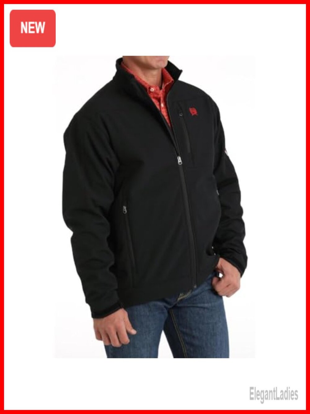 Cinch Mens Bonded Flag Logo Jacket Active Performance Shell